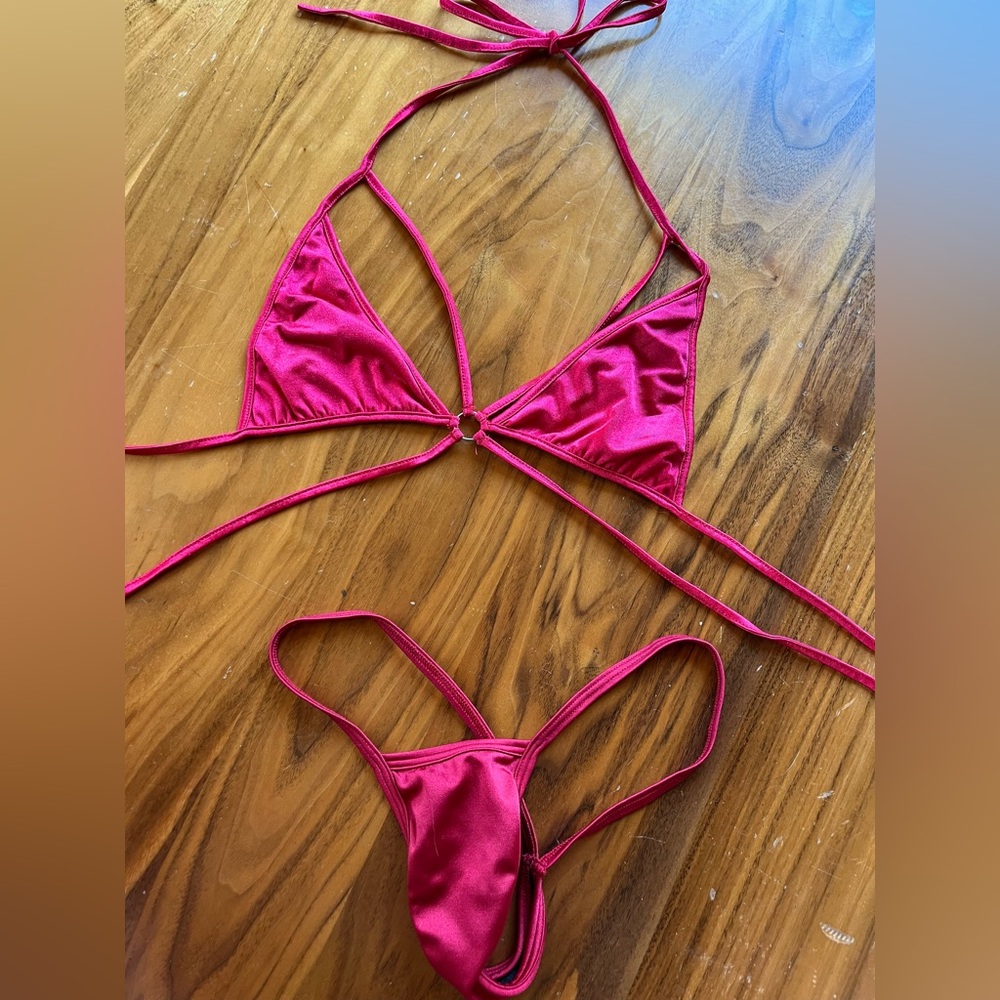 Strappy Red Stripper Outfit